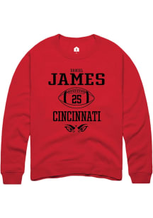 Daniel James  Rally Cincinnati Bearcats Mens Red NIL Sport Icon Long Sleeve Crew Sweatshirt