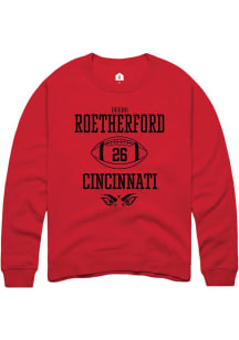 Deebo Roetherford  Rally Cincinnati Bearcats Mens Red NIL Sport Icon Long Sleeve Crew Sweatshirt
