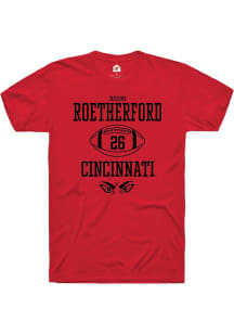 Deebo Roetherford  Cincinnati Bearcats Red Rally NIL Sport Icon Short Sleeve T Shirt