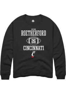 Deebo Roetherford  Rally Cincinnati Bearcats Mens Black NIL Sport Icon Long Sleeve Crew Sweatshirt