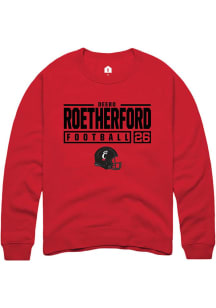 Deebo Roetherford  Rally Cincinnati Bearcats Mens Red NIL Stacked Box Long Sleeve Crew Sweatshirt
