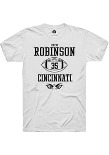 Drew Robinson  Cincinnati Bearcats White Rally NIL Sport Icon Short Sleeve T Shirt