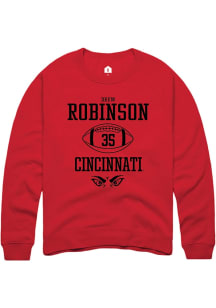 Drew Robinson  Rally Cincinnati Bearcats Mens Red NIL Sport Icon Long Sleeve Crew Sweatshirt