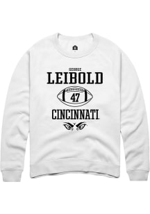 George Leibold  Rally Cincinnati Bearcats Mens White NIL Sport Icon Long Sleeve Crew Sweatshirt