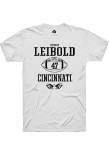 George Leibold  Cincinnati Bearcats White Rally NIL Sport Icon Short Sleeve T Shirt