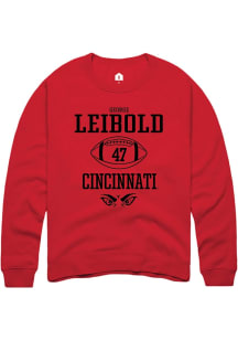 George Leibold  Rally Cincinnati Bearcats Mens Red NIL Sport Icon Long Sleeve Crew Sweatshirt