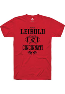 George Leibold  Cincinnati Bearcats Red Rally NIL Sport Icon Short Sleeve T Shirt