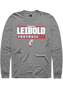 George Leibold  Cincinnati Bearcats Graphite Rally NIL Stacked Box Long Sleeve T Shirt