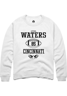 Lyviel Waters  Rally Cincinnati Bearcats Mens White NIL Sport Icon Long Sleeve Crew Sweatshirt