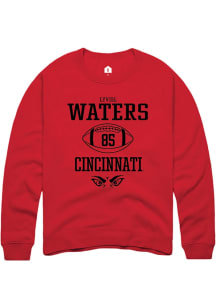Lyviel Waters  Rally Cincinnati Bearcats Mens Red NIL Sport Icon Long Sleeve Crew Sweatshirt
