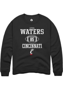 Lyviel Waters  Rally Cincinnati Bearcats Mens Black NIL Sport Icon Long Sleeve Crew Sweatshirt