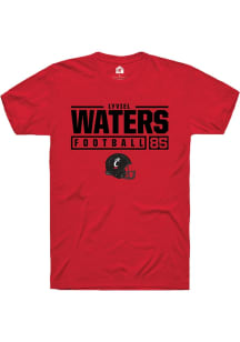 Lyviel Waters  Cincinnati Bearcats Red Rally NIL Stacked Box Short Sleeve T Shirt