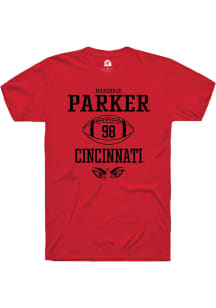 Marquaze Parker  Cincinnati Bearcats Red Rally NIL Sport Icon Short Sleeve T Shirt