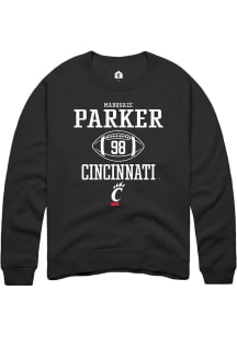 Marquaze Parker  Rally Cincinnati Bearcats Mens Black NIL Sport Icon Long Sleeve Crew Sweatshirt