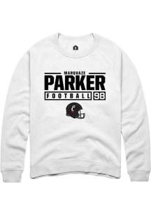 Marquaze Parker  Rally Cincinnati Bearcats Mens White NIL Stacked Box Long Sleeve Crew Sweatshirt