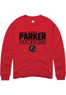 Marquaze Parker  Rally Cincinnati Bearcats Mens Red NIL Stacked Box Long Sleeve Crew Sweatshirt