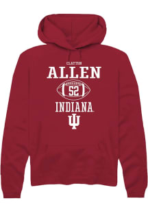 Clayton Allen  Rally Indiana Hoosiers Mens Red NIL Sport Icon Long Sleeve Hoodie