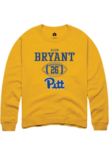 Allen Bryant  Rally Pitt Panthers Mens Gold NIL Sport Icon Long Sleeve Crew Sweatshirt