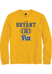 Allen Bryant  Pitt Panthers Gold Rally NIL Sport Icon Long Sleeve T Shirt
