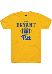 Allen Bryant  Pitt Panthers Gold Rally NIL Sport Icon Short Sleeve T Shirt