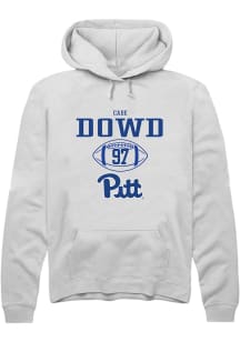 Cade Dowd  Rally Pitt Panthers Mens White NIL Sport Icon Long Sleeve Hoodie