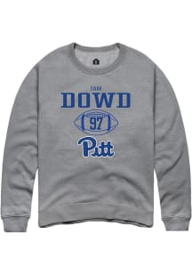 Cade Dowd  Rally Pitt Panthers Mens Graphite NIL Sport Icon Long Sleeve Crew Sweatshirt