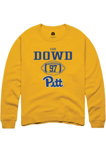 Cade Dowd  Rally Pitt Panthers Mens Gold NIL Sport Icon Long Sleeve Crew Sweatshirt