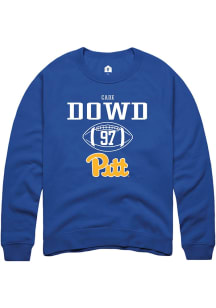 Cade Dowd  Rally Pitt Panthers Mens Blue NIL Sport Icon Long Sleeve Crew Sweatshirt