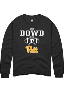 Cade Dowd  Rally Pitt Panthers Mens Black NIL Sport Icon Long Sleeve Crew Sweatshirt