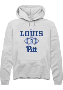 Kyle Louis  Rally Pitt Panthers Mens White NIL Sport Icon Long Sleeve Hoodie