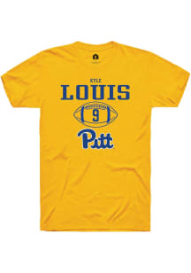 Kyle Louis  Pitt Panthers Gold Rally NIL Sport Icon Short Sleeve T Shirt
