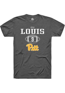Kyle Louis  Pitt Panthers Dark Grey Rally NIL Sport Icon Short Sleeve T Shirt