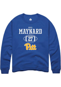 Nigel Maynard  Rally Pitt Panthers Mens Blue NIL Sport Icon Long Sleeve Crew Sweatshirt