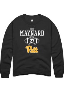 Nigel Maynard  Rally Pitt Panthers Mens Black NIL Sport Icon Long Sleeve Crew Sweatshirt