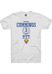 Brandin Cummings  Pitt Panthers White Rally NIL Sport Icon Short Sleeve T Shirt
