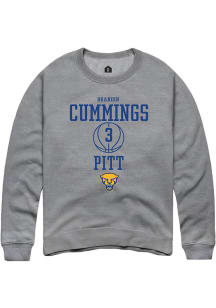 Brandin Cummings  Rally Pitt Panthers Mens Graphite NIL Sport Icon Long Sleeve Crew Sweatshirt