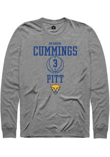 Brandin Cummings  Pitt Panthers Graphite Rally NIL Sport Icon Long Sleeve T Shirt