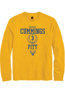Brandin Cummings  Pitt Panthers Gold Rally NIL Sport Icon Long Sleeve T Shirt