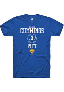 Brandin Cummings  Pitt Panthers Blue Rally NIL Sport Icon Short Sleeve T Shirt