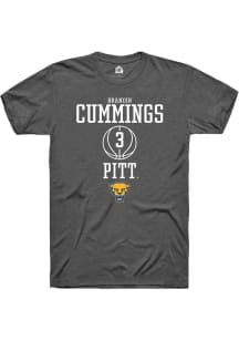 Brandin Cummings  Pitt Panthers Dark Grey Rally NIL Sport Icon Short Sleeve T Shirt