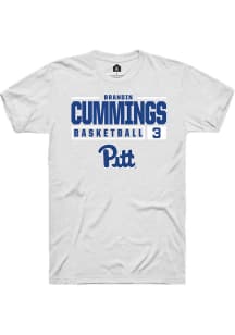 Brandin Cummings  Pitt Panthers White Rally NIL Stacked Box Short Sleeve T Shirt