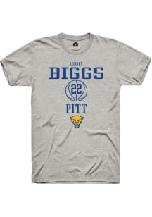 Audrey Biggs  Pitt Panthers Ash Rally NIL Sport Icon Short Sleeve T Shirt