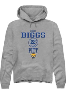 Audrey Biggs  Rally Pitt Panthers Mens Graphite NIL Sport Icon Long Sleeve Hoodie