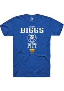 Audrey Biggs  Pitt Panthers Blue Rally NIL Sport Icon Short Sleeve T Shirt