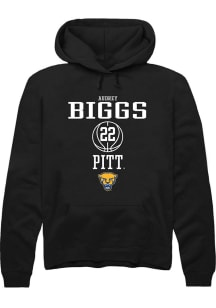 Audrey Biggs  Rally Pitt Panthers Mens Black NIL Sport Icon Long Sleeve Hoodie