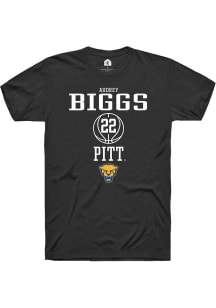 Audrey Biggs  Pitt Panthers Black Rally NIL Sport Icon Short Sleeve T Shirt