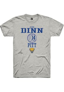 Kiana Dinn  Pitt Panthers Ash Rally NIL Sport Icon Short Sleeve T Shirt