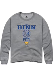 Kiana Dinn  Rally Pitt Panthers Mens Graphite NIL Sport Icon Long Sleeve Crew Sweatshirt