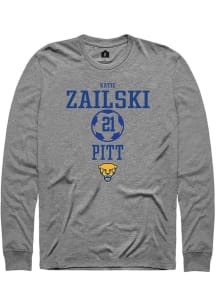Katie Zailski  Pitt Panthers Graphite Rally NIL Sport Icon Long Sleeve T Shirt