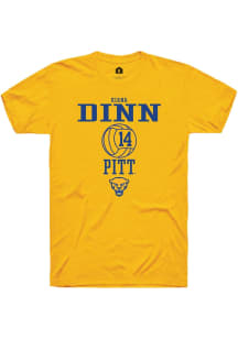 Kiana Dinn  Pitt Panthers Gold Rally NIL Sport Icon Short Sleeve T Shirt